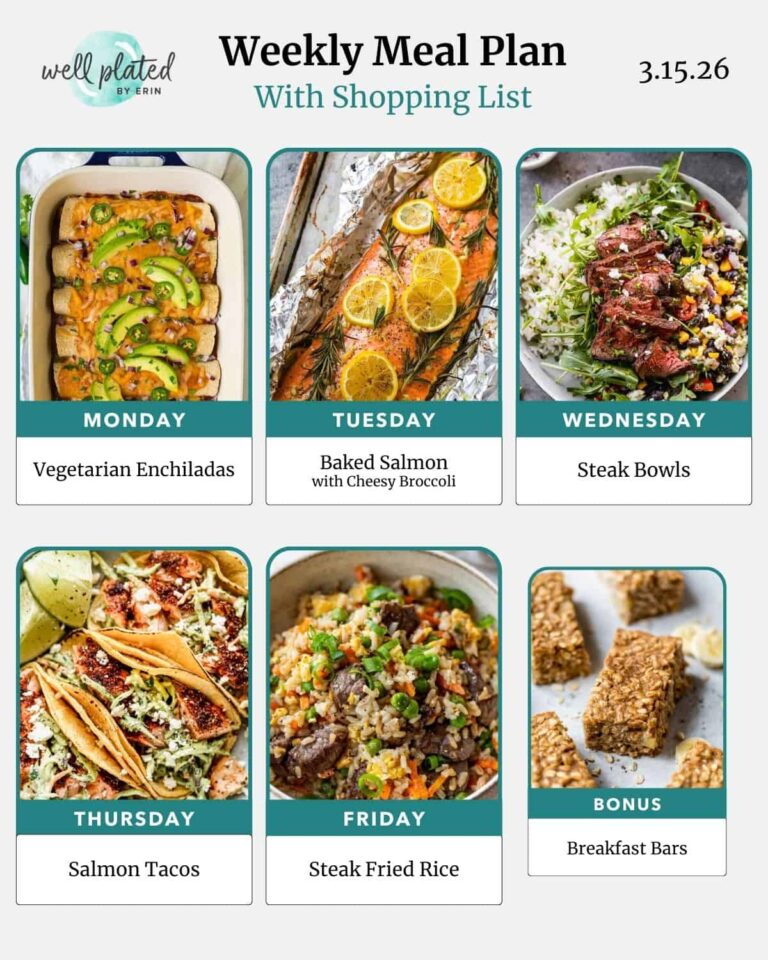 Weekly Meal Plan 3.15.26 – WellPlated.com - TasteeDelight